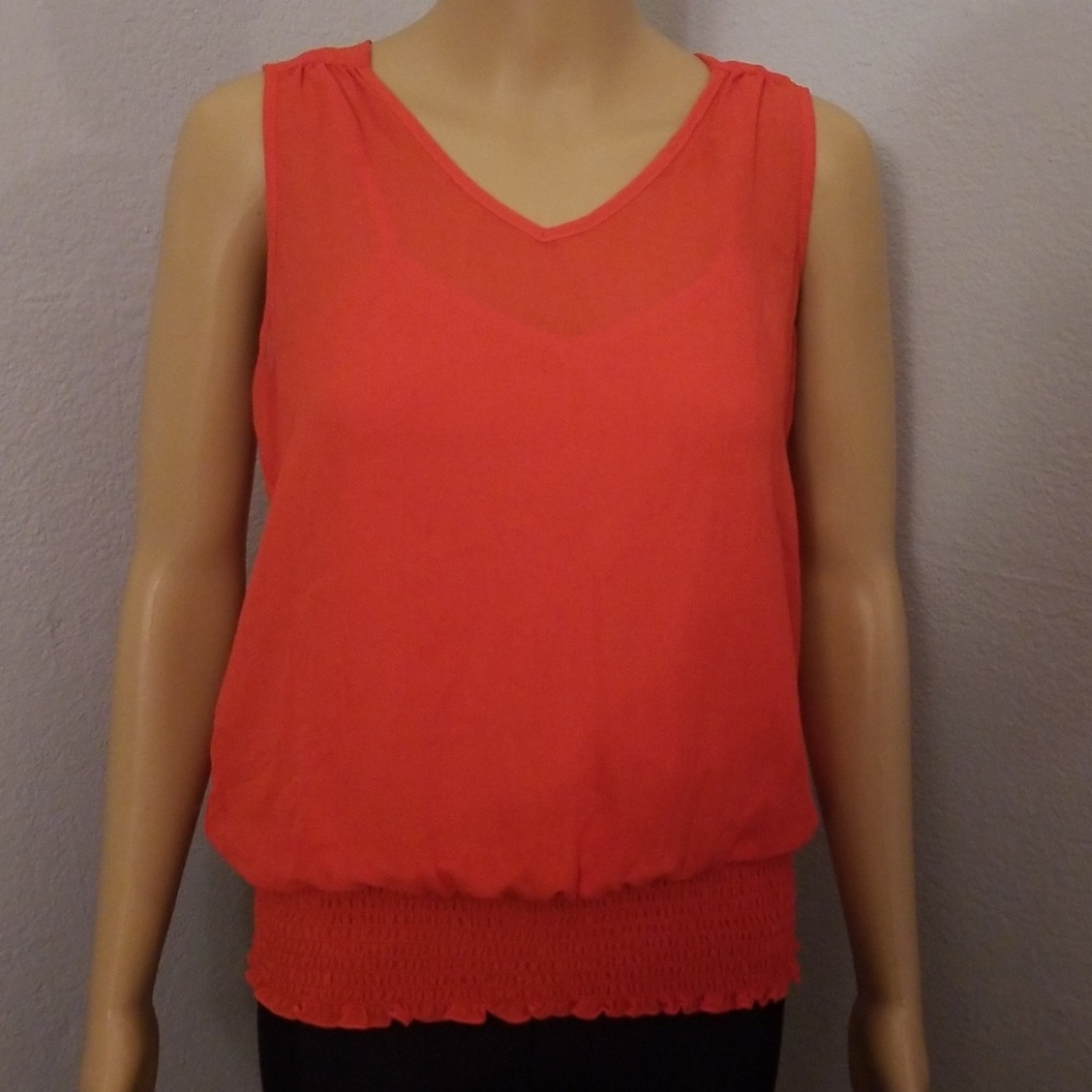 Coral Tank Top w/ Back Detail